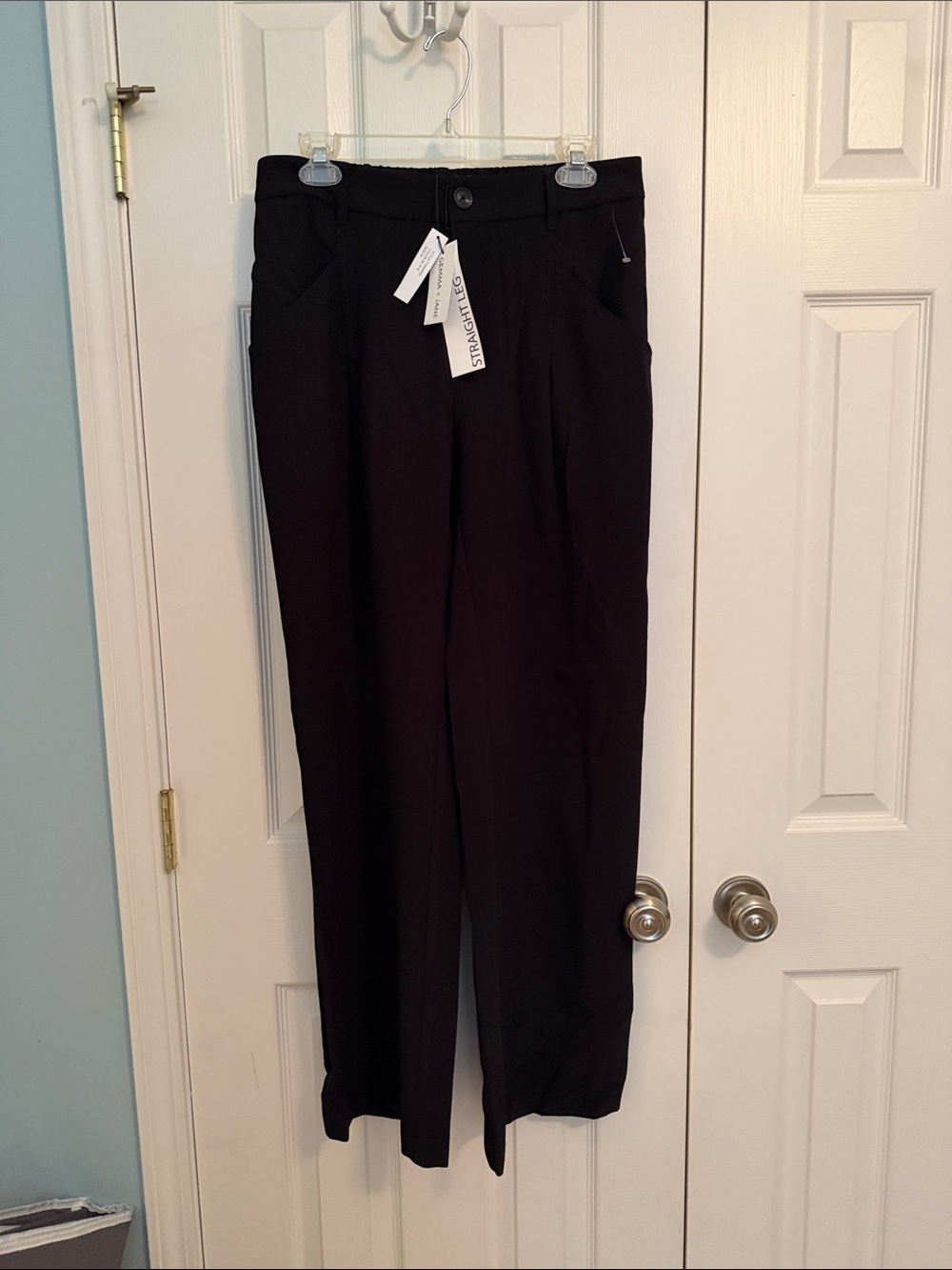 Black Straight-Leg Trousers by Gemma & Jane M NWT